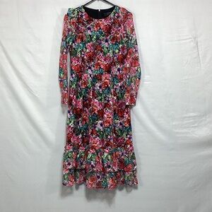 NWT Little Mistress size 8 Floral Long Sleeve Dress